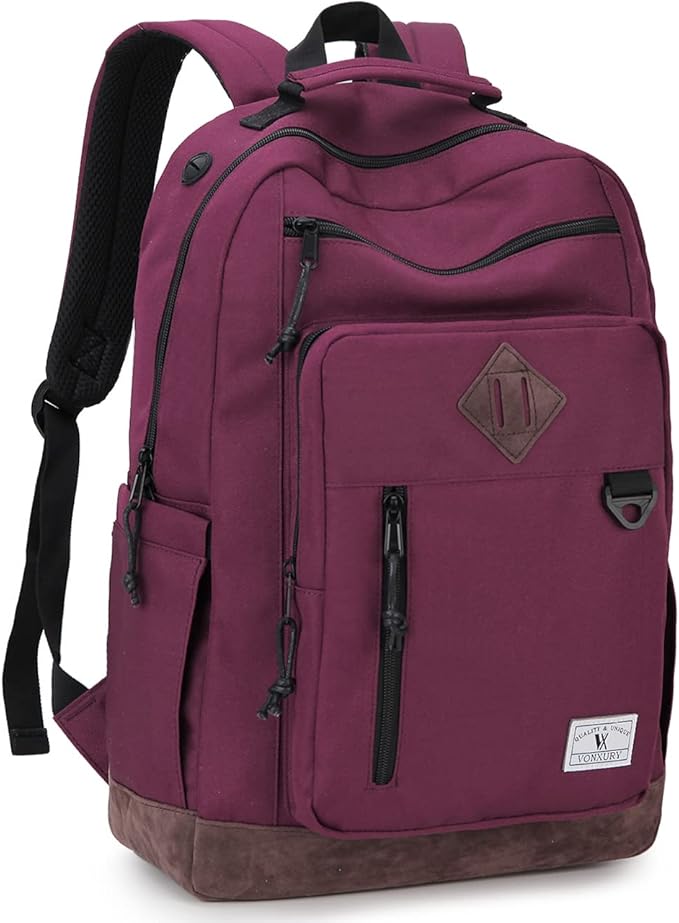 VX VONXURY Backpack for Men Women,Lightweight Bookbag with Mulitiple Pockets,Classical Water Resistant Travel Backpack