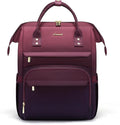 LOVEVOOK Gradient Laptop Backpack for Women,17.3 Inch Work Computer Bakcpack Purse Laptop Bag With Anti-Theft Pocket,Waterproof Carry on Teacher College Backpack for Travel,Purple-Red