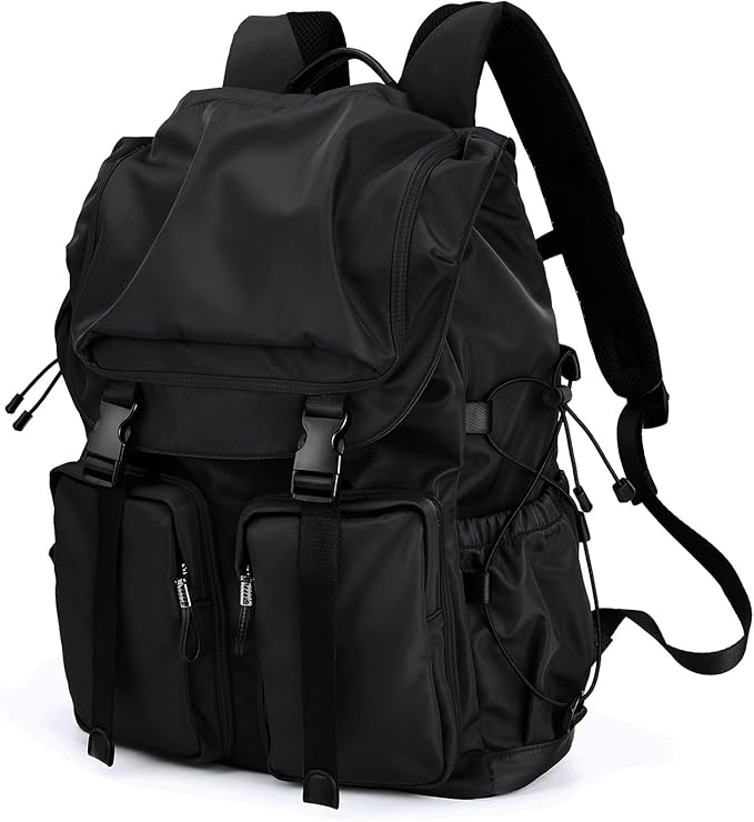 Vintage Laptop Backpack for Men & Women, 30L Functional Stylish Backpack with Stretchy Side Pocket Design, Water Resistant College Work Commuter Travel Backpack Fits 15.6 Inch Tablet, Notebook