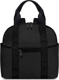 Women’s Backpack Purse Medium Size with Trolley Sleeve, Adjustable Strap/Top Handle, Water Resistant Travel Daypack, Black