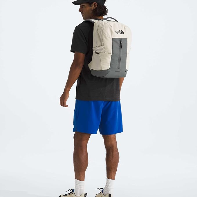 The North Face Lichen Daypack - Everyday Commuter Backpack, Laptop Sleeve, Water Bottle Pockets, Center Front Pouch, Desert Stone/Smoked Pearl/New Taupe Green, One Size
