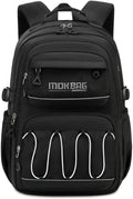 Cusangel Teen Girls Backpack for School,18in Black Travel Big Student Laptop Backpack For College,Large Capacity Bookbag Waterproof Daypack