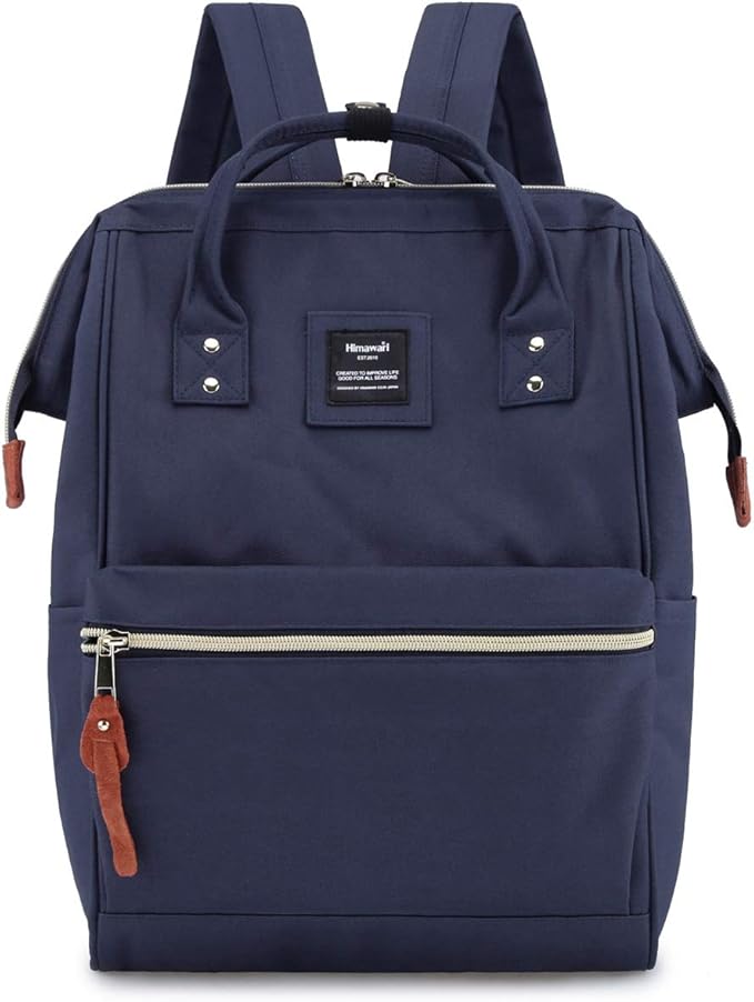 Himawari Laptop Backpack Travel Backpack With USB Charging Port Large Diaper Bag Doctor Bag School Backpack for Women&Men(9001-Navy Blue)