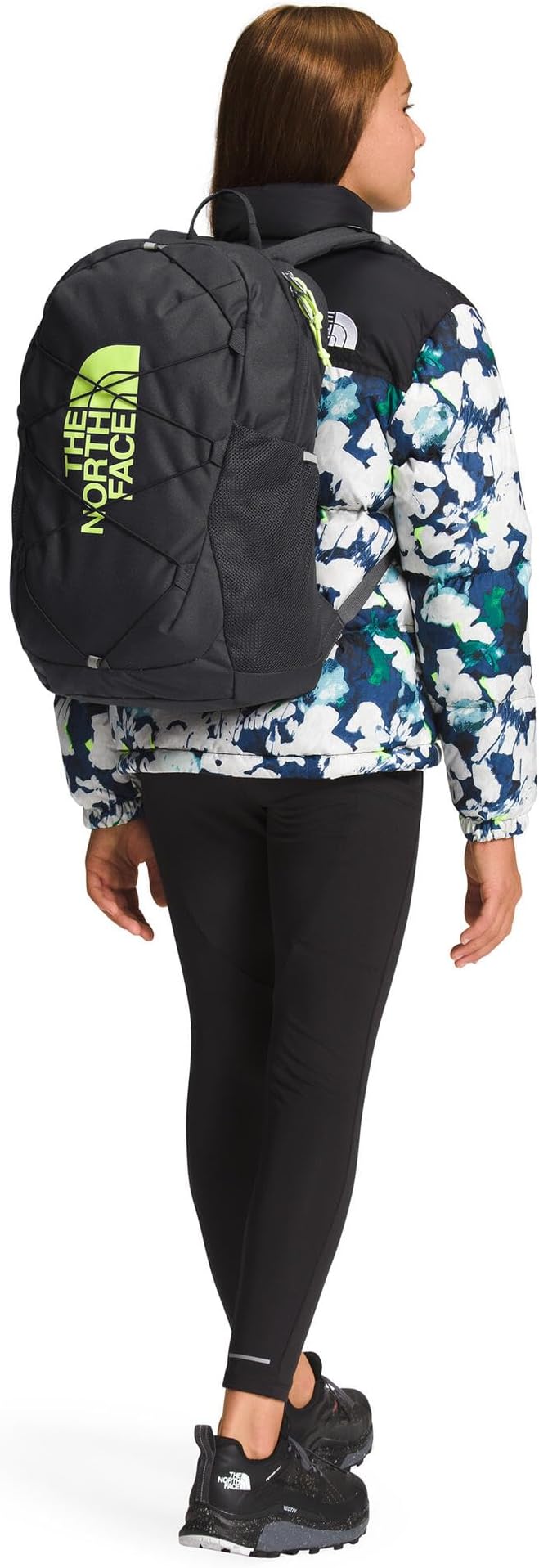 The North Face Kids' Court Jester Backpack - Water-Repellent Travel Bag, Spacious Main Compartment, for Tweens/Young Teens, Asphalt Grey/Led Yellow-NPF, One Size