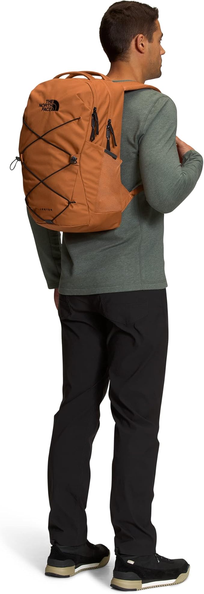 THE NORTH FACE Jester Everyday Laptop Backpack, Leather Brown/Tnf Black, One Size
