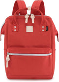 Himawari Large Travel Backpack with Laptop Compartment 17 Inch Roomy Doctor Bag College backpack for Women&Men-Not include USB Port (1882-Red&plus)