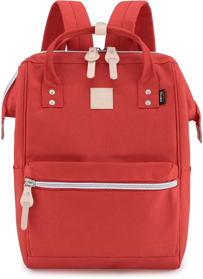 Himawari Large Travel Backpack with Laptop Compartment 17 Inch Roomy Doctor Bag College backpack for Women&Men-Not include USB Port (1882-Red&plus)