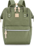 Himawari Large Travel Backpack with Laptop Compartment 17 Inch Roomy Doctor Bag College backpack for Women&Men-Not include USB Port (Olive green&plus）
