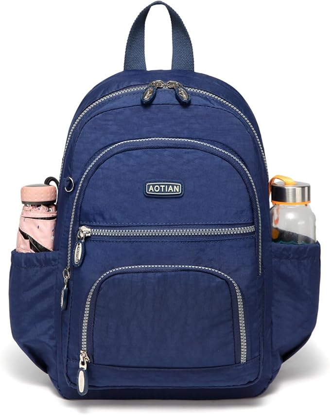 AOTIAN Small Size Backpack, Durable Lightweight Daypack for Women Girls & Boys Hiking Travel Sports, Blue
