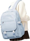 Lightweight Waterproof Backpack for Women Men Large Capacity College School Bag with Luggage Straps Multiple Pockets Durable High School Bookbag, Casual Daypacks for Students Girls Boys(Blue)