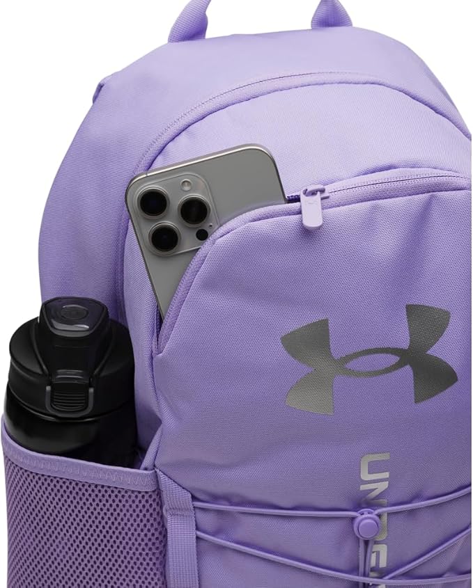 Under Armour Unisex Hustle Sport 6.0 Backpack, (538) Transparent / / Metallic Silver, One Size Fits Most