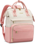 LOVEVOOK Backpack Purse for Women, Mini Backpacks, Small Backpack, Fashion Bag for Work Travel, Lightweight Daypack, Beige-Pink