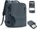 Travel Backpack for Women Men for Spirit Airlines Personal Item Bag 18x14x8 Inches Laptop College Waterproof Carry on Flight Approved Work Backpack Mochila de Viaje, Large Grey Blue