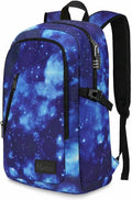Mancro Travel Backpack for Men Women, Anti Theft Laptop Backpack, 15.6 in Laptop Backpack for Travel Lightweight Bags, Galaxy