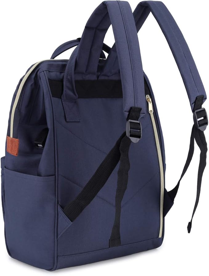 Himawari Laptop Backpack Travel Backpack With USB Charging Port Large Diaper Bag Doctor Bag School Backpack for Women&Men(9001-Navy Blue)