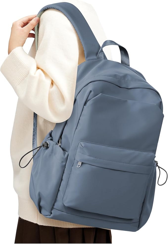 SEAFEW Blue School Backpack for Girls Boys, Small Waterproof Bookbag for Women Men, College Student School Bag, Lightweight Travel Rucksack Casual Daypack,Laptop Backpacks