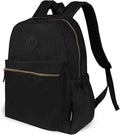 Black Backpack for School Teens Boys Girls, Lightweight Casual Backpacks for Men and Women, Classic Basic Water Resistant Casual Daypack, 15.6 Inch Laptop Bookbag for College High School Work Travel