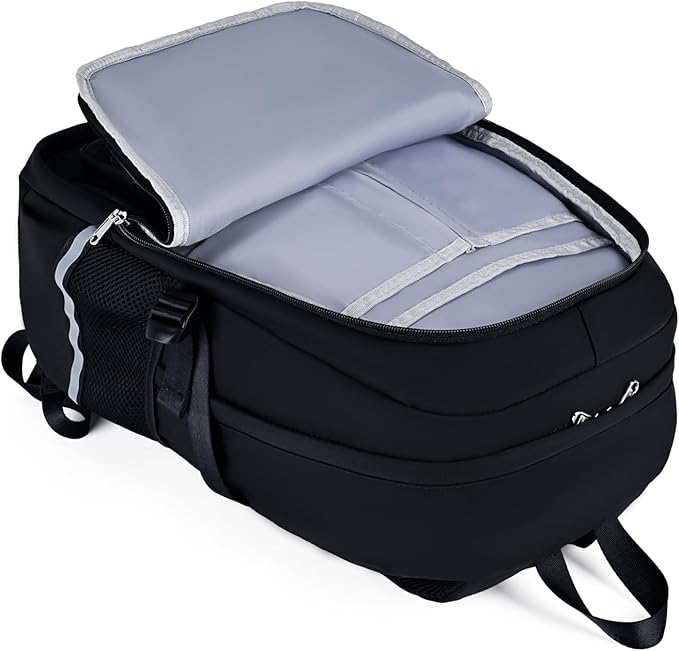 School Backpack for Girls & Women, Bookbag for Middle School & College, Large Travel Daypack for Laptop (Black)