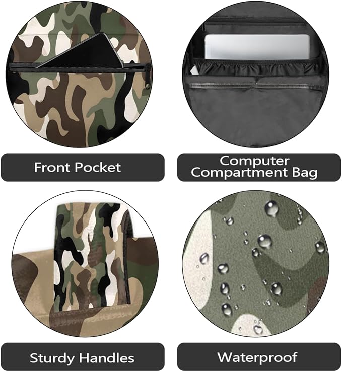 Pardick Camouflage Camo Amry Backpack for Kids Girls Boys Lightweight School College Students 18in Bookbag Large Capacity Computer Backpacks Laptop Rucksack Travel Gym Hiking Camping Daypack