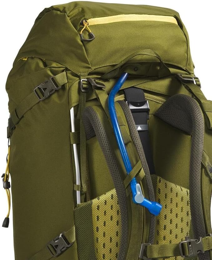 The North Face Terra 65 Backpack - Unisex Hiking Pack, Cinch-Top Opening with Zipper, Pole & Ice Axe Attachments, Forest Olive/New Taupe Green-NPF, Large/X-Large