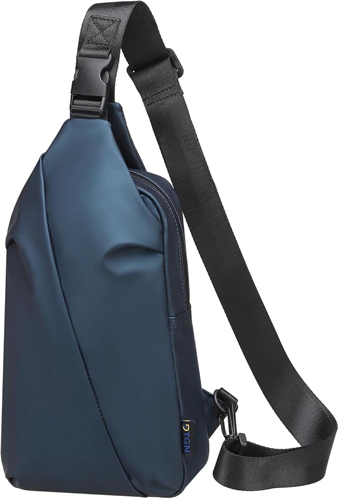 Small Sling Bag, Waterproof Nylon 7.9 Inch Crossbody Chest Bags Daypack Backpack with Anti-theft Pocket for Men Women (Dark Blue)