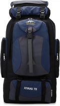 Lawaia 70L Hiking Backpack Large Camping Pack Backpacking Bag Rucking Backpacks Outdoor Trekking Travel Rucksack for Men Women-Dark Blue