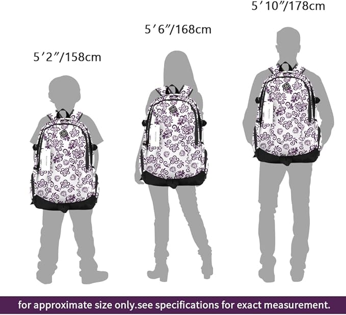 rickyh style School Backpack Travel Bag for Men & Women Lightweight College Back Pack with Laptop Compartmen