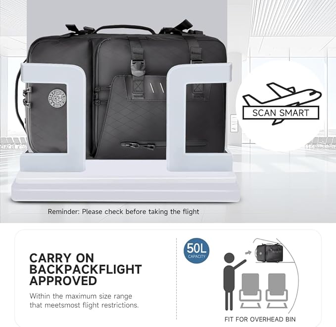 SWICKY 40L Travel Backpack for Men – TSA Friendly Carry-On, 17.3" Laptop Sleeve, Water-Resistant, Quick-Access Phone Pocket, Large Weekender for Travel & Commute