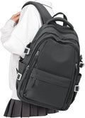 BOXSAM Lightweight Backpack for Women, Large Laptop Travel Backpack Casual Daypack Bag Rucksack for Men.Grey