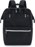 himawari Large Travel Backpack with Laptop Compartment 17 Inch Roomy Doctor Bag College backpack for Women&Men-Not include USB Port(1882-black&plus)
