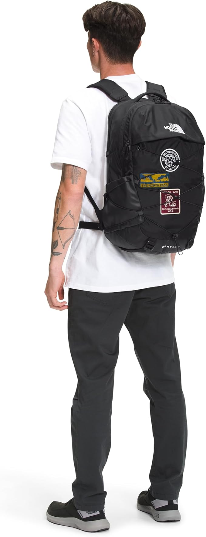 The North Face Borealis Commuter Laptop Backpack - Water Repellent, Laptop Sleeve, Large Main Compartment, TNF Black U Borealis Patch/TNF White, One Size