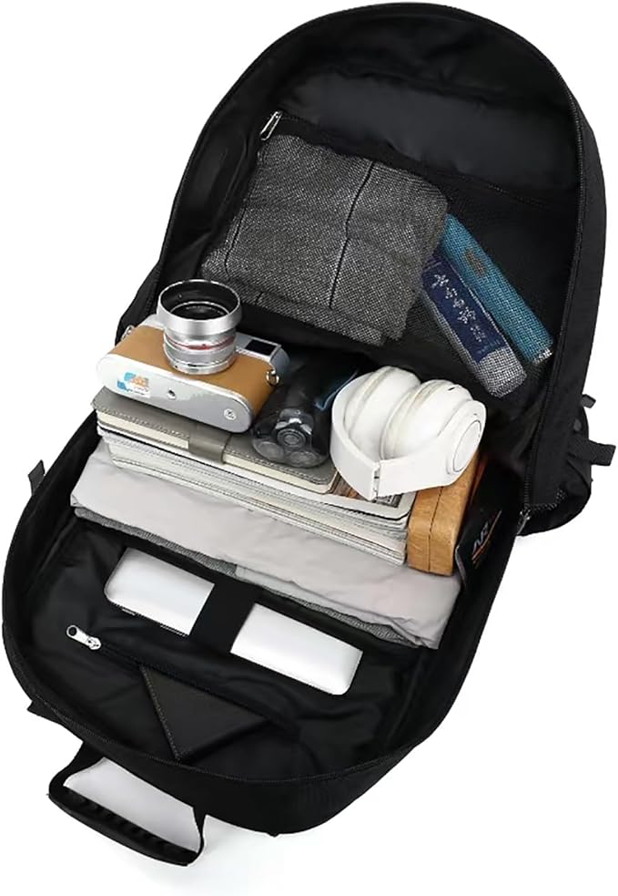 DUSLANG Travel laptop backpack, Extra Large 60L Traveling College Backpack,Large Capacity Backpack for Men Women,Fits 17 Inch Computer, USB Charging Port, Black