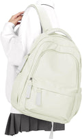 winspansy Small Backpack For School Girls Boys Aesthetic Lightweight Travel Daypack Simple Cute Backpack For Women Men College High School Bookbag Fit 14 Inch Laptop,Beige