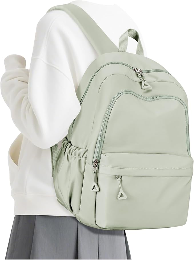 suwasp Casual Laptop Backpack for Women Men Waterproof Lightweight Backpacks Bag 15.6inch Laptop Daypack Large Capacity Backpack, Light Green