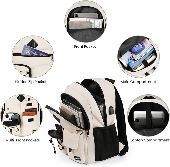 YAMTION School Backpack for Women,Bookbag for Teen Girls Backpack College Laptop School Bags,Mochilas Mujer Morrales Escuela
