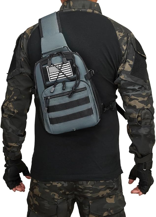ATBP Small Tactical Holster Sling Backpack Accessories Shoulder Pouch Water Bottle & Radio Holder Crossbody Bag for Men