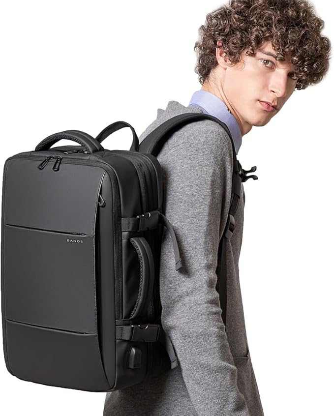 BANGE 45L Carry On Backpack, Weekender Travel Backpacks, 17.3 inch Laptop Back Pack Business Expandable Bag for Men and Women