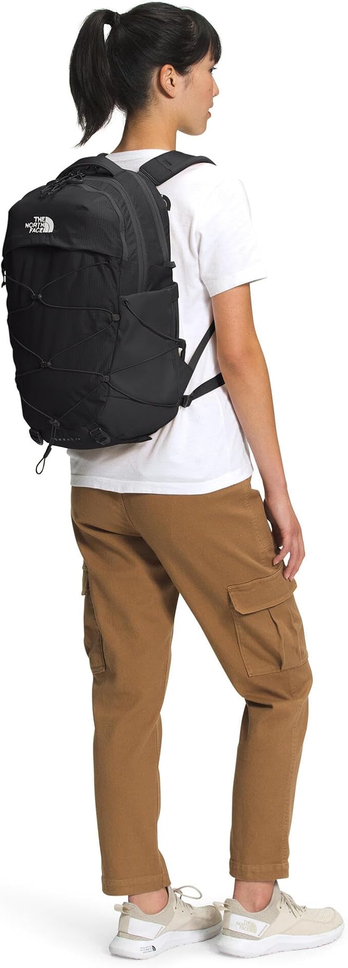 The North Face Women's Borealis Commuter Laptop Backpack - Everyday Travel Bag, Laptop Sleeve, Reflective Details, TNF Black/TNF White-NPF, One Size