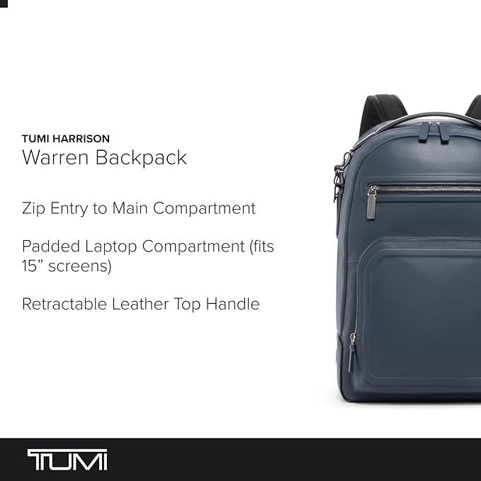 TUMI - Harrison Warren Backpack - 15-Inch Laptop Backpack - Stylish Women's & Men's Backpack for Travel & Business - Pavement Bombe