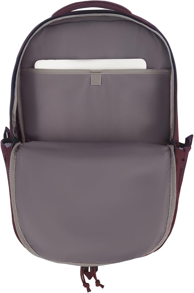 Eddie Bauer Trail Ends Backpack 28L | Laptop Sleeve | Everyday Carry | Travel | Work | Commuting | Stretch Side Pockets | Padded Shoulder Straps | Mesh Back - Black Cherry