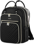 LOVEVOOK Laptop Backpack for Women, Water Resistant Travel Work Backpacks Purse Stylish Business Teacher Nurse Computer Bag with USB Charging Port