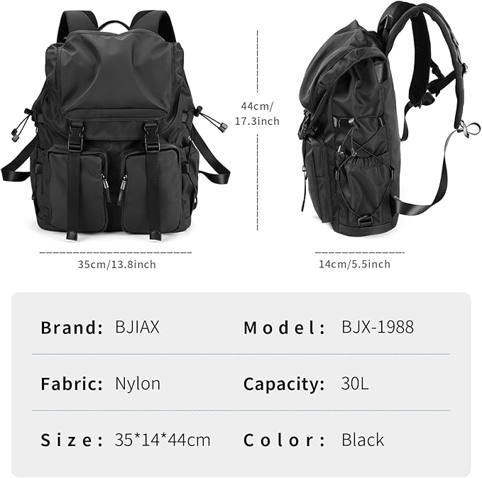 Vintage Laptop Backpack for Men & Women, 30L Functional Stylish Backpack with Stretchy Side Pocket Design, Water Resistant College Work Commuter Travel Backpack Fits 15.6 Inch Tablet, Notebook