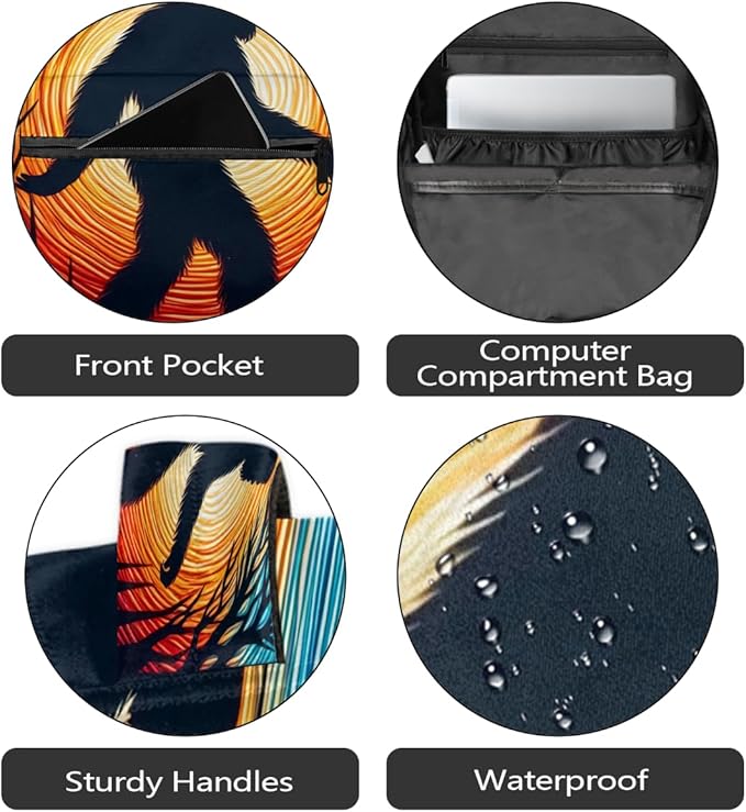 Pardick Galaxy Bigfoot Backpack for Kids Girls Boys Lightweight School College Students 18in Bookbag Large Capacity Computer Backpacks Laptop Rucksack Travel Gym Hiking Camping Daypack