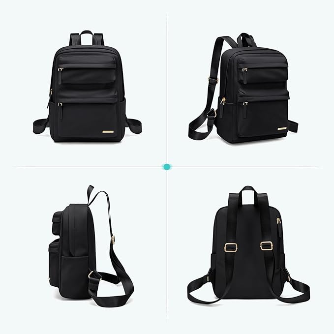 Mini Backpack for Women Lightweight Small Waterproof Backpack Purses Daily Daypack,fit 10.2Inch iPad,Black