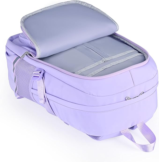 School Backpack for Girls & Women, Bookbag for Middle School & College, Large Travel Daypack for Laptop (Purple)