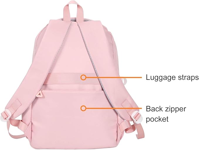 Phaoullzon Teen Girls School Backpack with Lunch Box for Boys, College Aesthetic Laptop Bookbag for Women,Purple