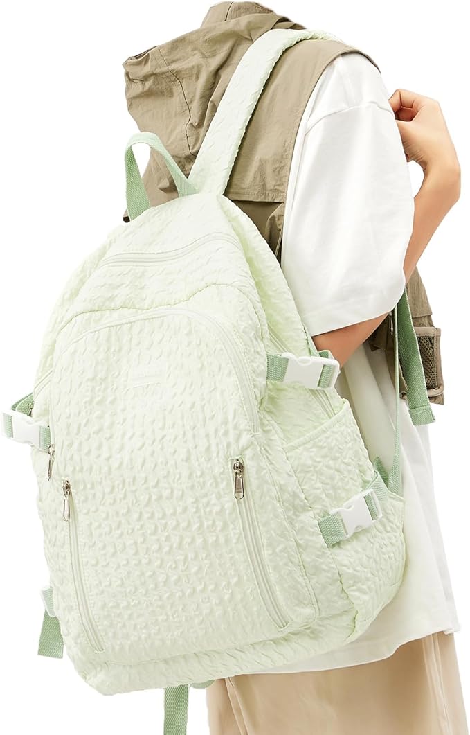 weradar Lightweight Middle School Bag For Teens Girls Boys,Kawaii Backpack For College Students,Aesthetic Bookbag,Cute School Backpack For Women Casual Daypack(Mint Green)