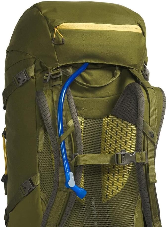 The North Face Terra 55 Backpack - Unisex Hiking Pack, Cinch-Top Opening with Zipper, Pole & Ice Axe Attachments, Forest Olive/New Taupe Green-NPF, Small/Medium