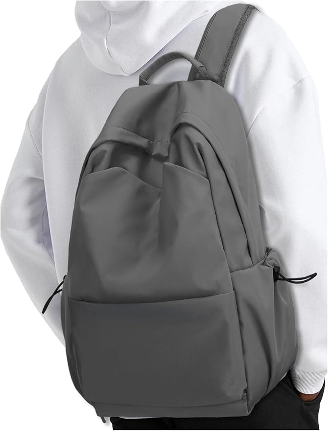 YGR Laptop Backpack for Women and Men, Waterproof Lightweight Travel Daily Rucksack Casual 15.6 inches Computer Bags for College, Grey