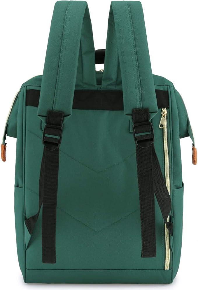 Himawari Laptop Backpack for Women&Men,Wide Open Large USB Charging Port 15.6 Inch Laptop Doctor College Work Bag(9001-FUGL)